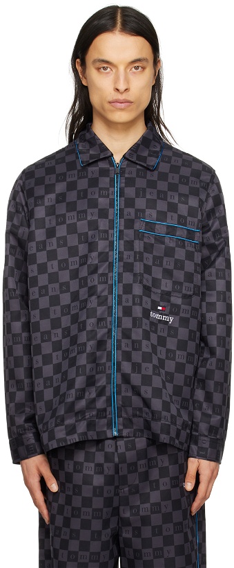 Photo: Tommy Jeans Black & Gray Checkerboard Shirt
