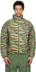 ERL Green Printed Down Jacket
