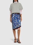 DRIES VAN NOTEN Scarfy Printed Silk Midi Skirt