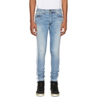 Amiri Blue and White Stack Track Jeans