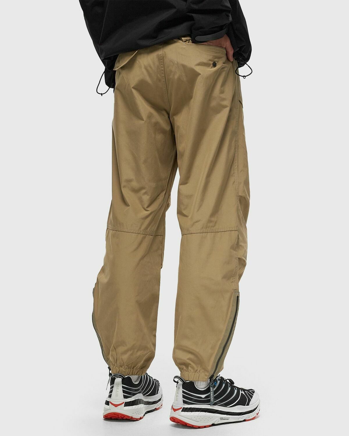 And Wander High Count Cloth Side Zip Hem Pants Beige Casual Pants