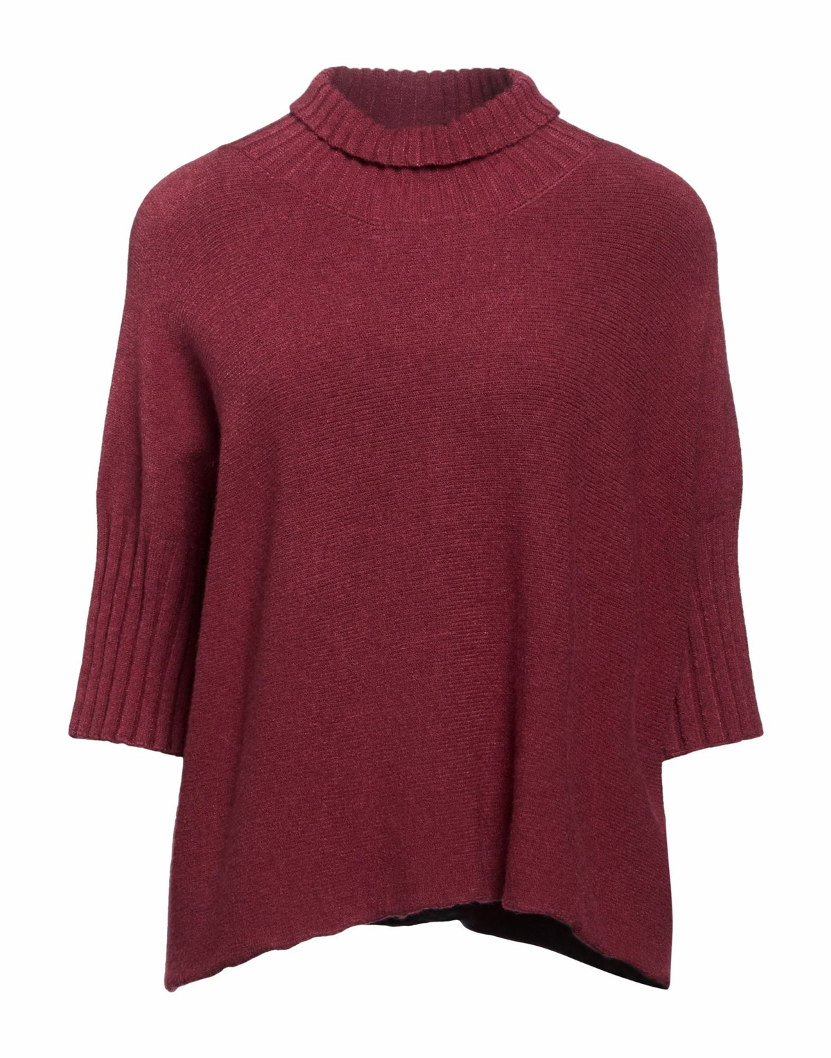 Manila Grace Womens Turtleneck in Burgundy