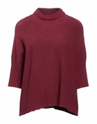 Manila Grace Womens Turtleneck in Burgundy