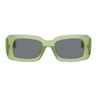Dries Van Noten Green Linda Farrow Edition 137 C4 Sunglasses