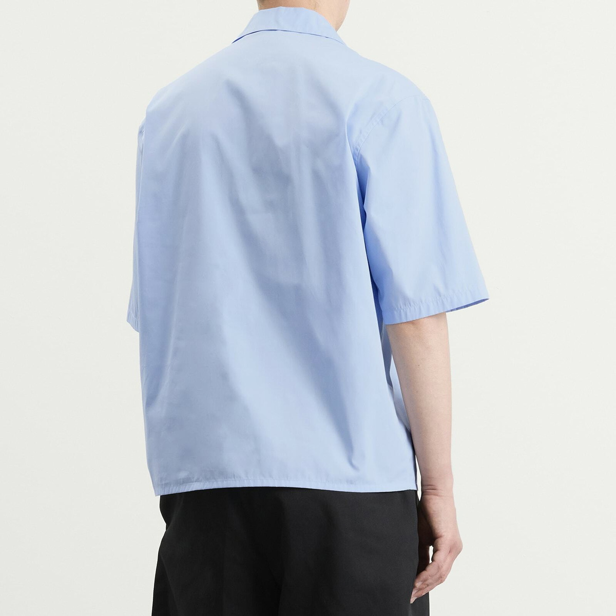 Jil Sander Men's Boxy Fit Short Sleeve Shirt in Powder Blue