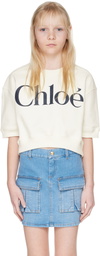 Chloé Kids Off-White Logo Sweatshirt