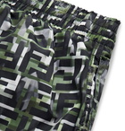 Fendi - Logo-Print Swim Shorts - Green