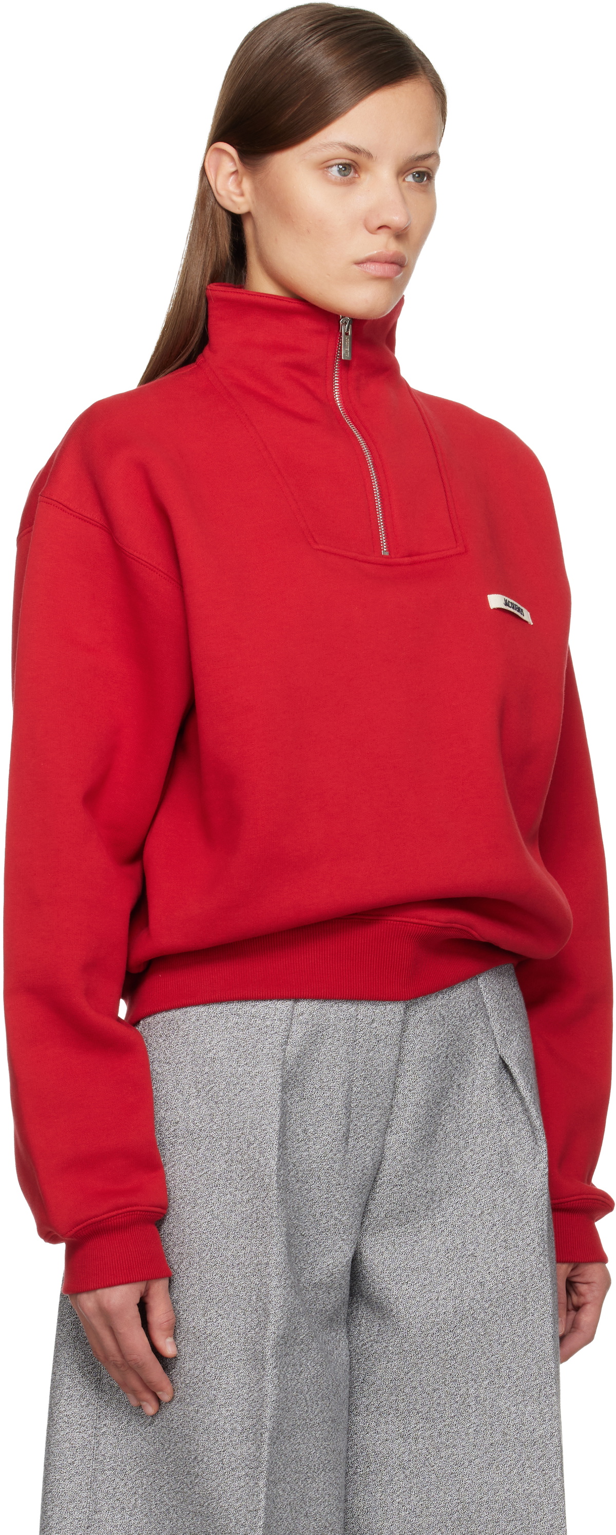 JACQUEMUS Red 'Le Camionneur Gros Grain' Sweatshirt