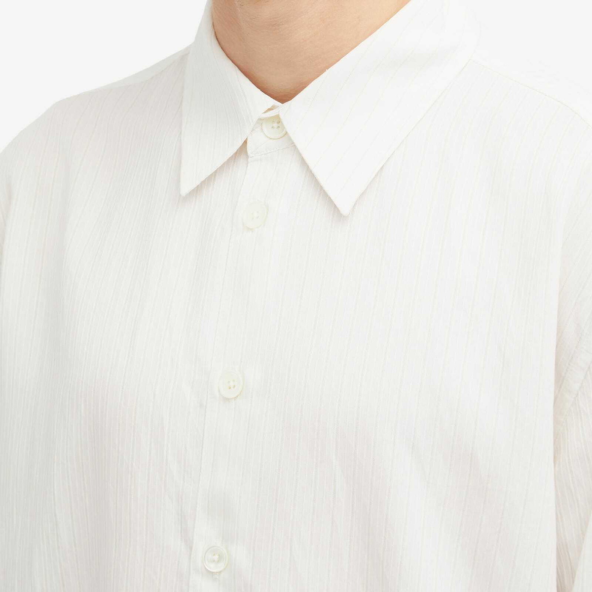 Our Legacy Men's Beyond Viscose Shirt in Cream Stripe Ceremony Viscose
