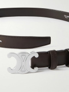 CELINE - 2.5cm Triomphe Leather Belt - Brown
