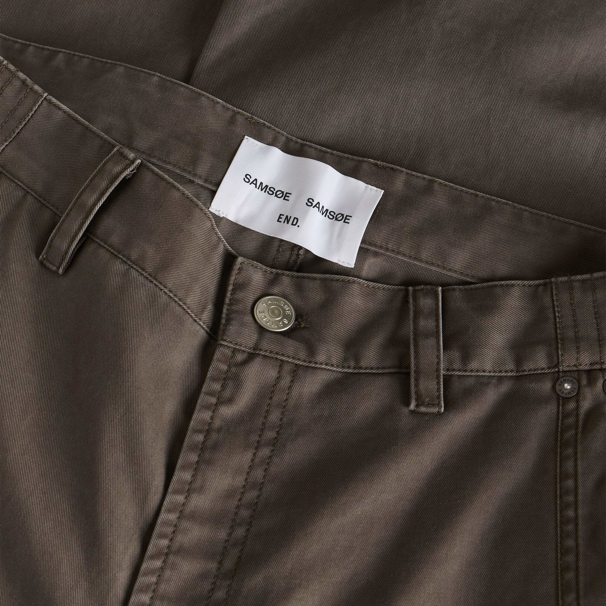 END. x Samsøe Samsøe Men's Saarix X Trousers in Overdyed Brown