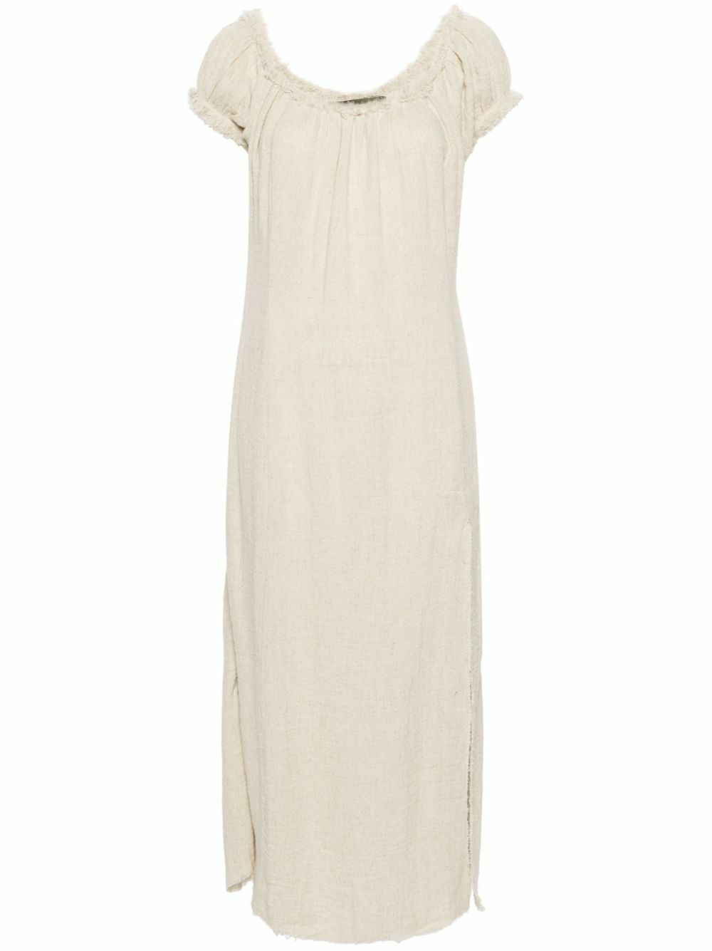 knee length dresses for ladies HACCHIC Couture Off Shoulder Midi Dress in Nude
