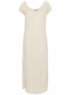Elena Velez Cloud Beige Off-The-Shoulder Midi Dress