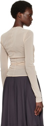LEMAIRE Beige Ballerina Wrap Blouse