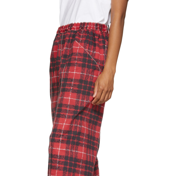 Tricot Comme des Garcons Red Tartan Trousers