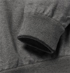 BRIONI - Silk-Tipped Stretch-Cotton Sweatshirt - Gray