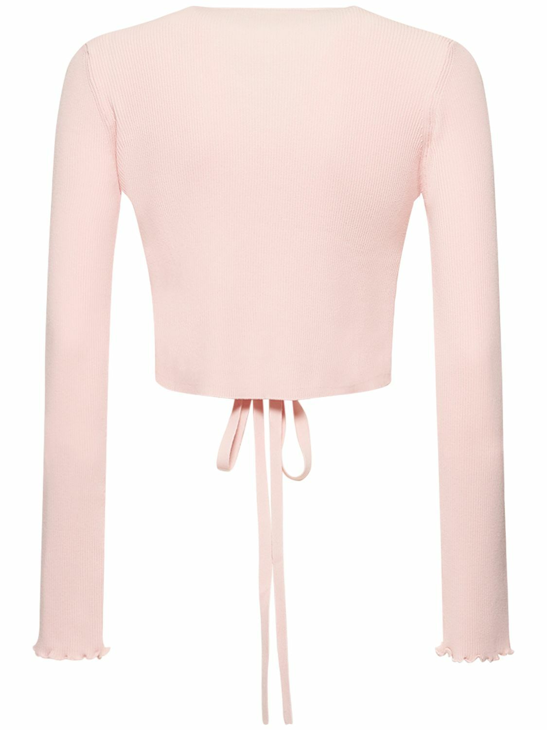 LIVE THE PROCESS Malia Crop Wrap Top