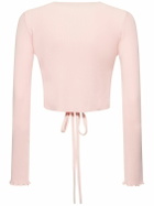 LIVE THE PROCESS Malia Crop Wrap Top