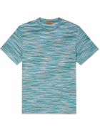Missoni - Space-Dyed Cotton-Jersey T-Shirt - Blue