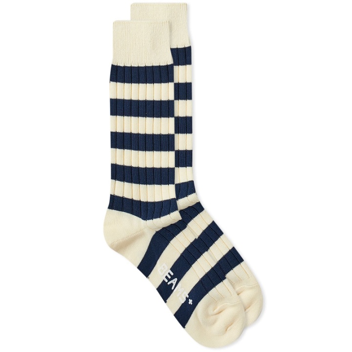 Photo: Beams Plus Men's Stripe Rib Sock in White