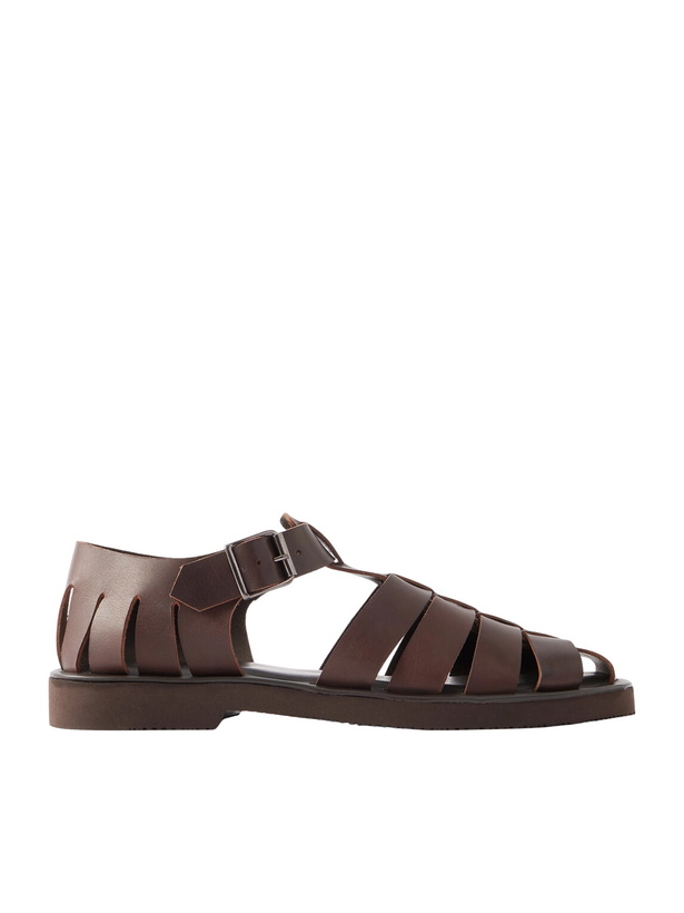 Photo: Mr P. - Fisherman Leather Sandals - Brown