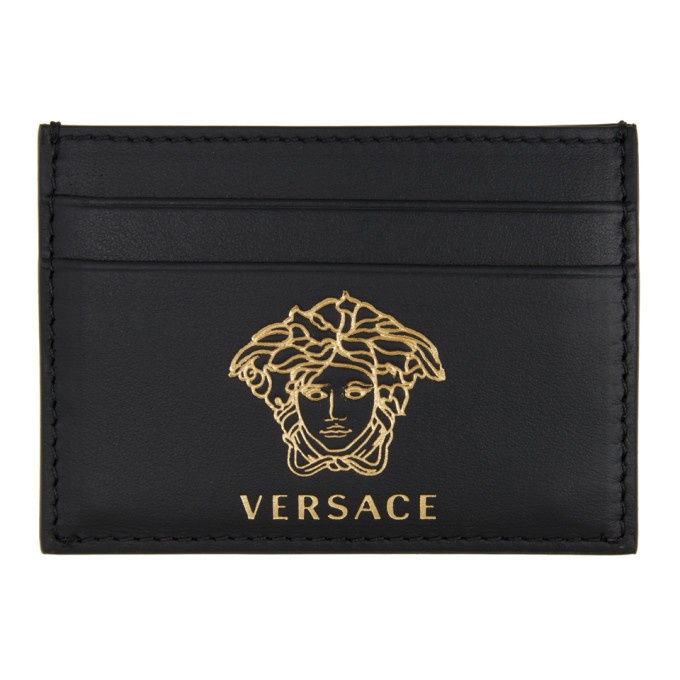 Photo: Versace Black and Gold Medusa Card Holder