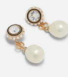Valentino VLogo embellished drop earrings