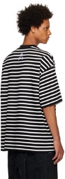 mastermind JAPAN Black & White Striped T-Shirt