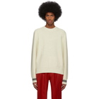 Alexander McQueen Off-White Wool Textured Skull Sweater