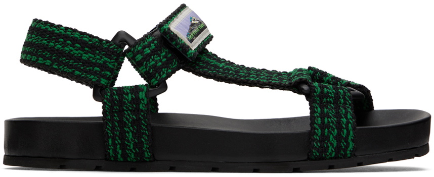【BOTTEGA VENETA】Trip Sandal in Black Bottega Veneta Trip Woven Leather Sporty Sandals | Neiman Marcus