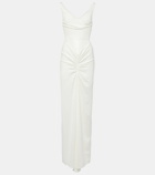 Christopher Esber Fusion ruched jersey maxi dress
