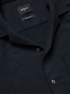 Bellerose - Florian Camp-Collar Cotton-Flannel Shirt - Blue