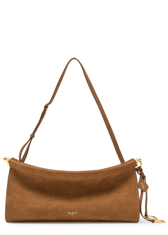 Photo: Alaïa East West Medium Nubuck Shoulder bag - Brown - One Size