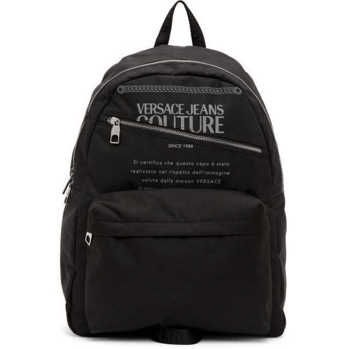 Photo: Versace Jeans Couture Black and Silver Warranty Backpack