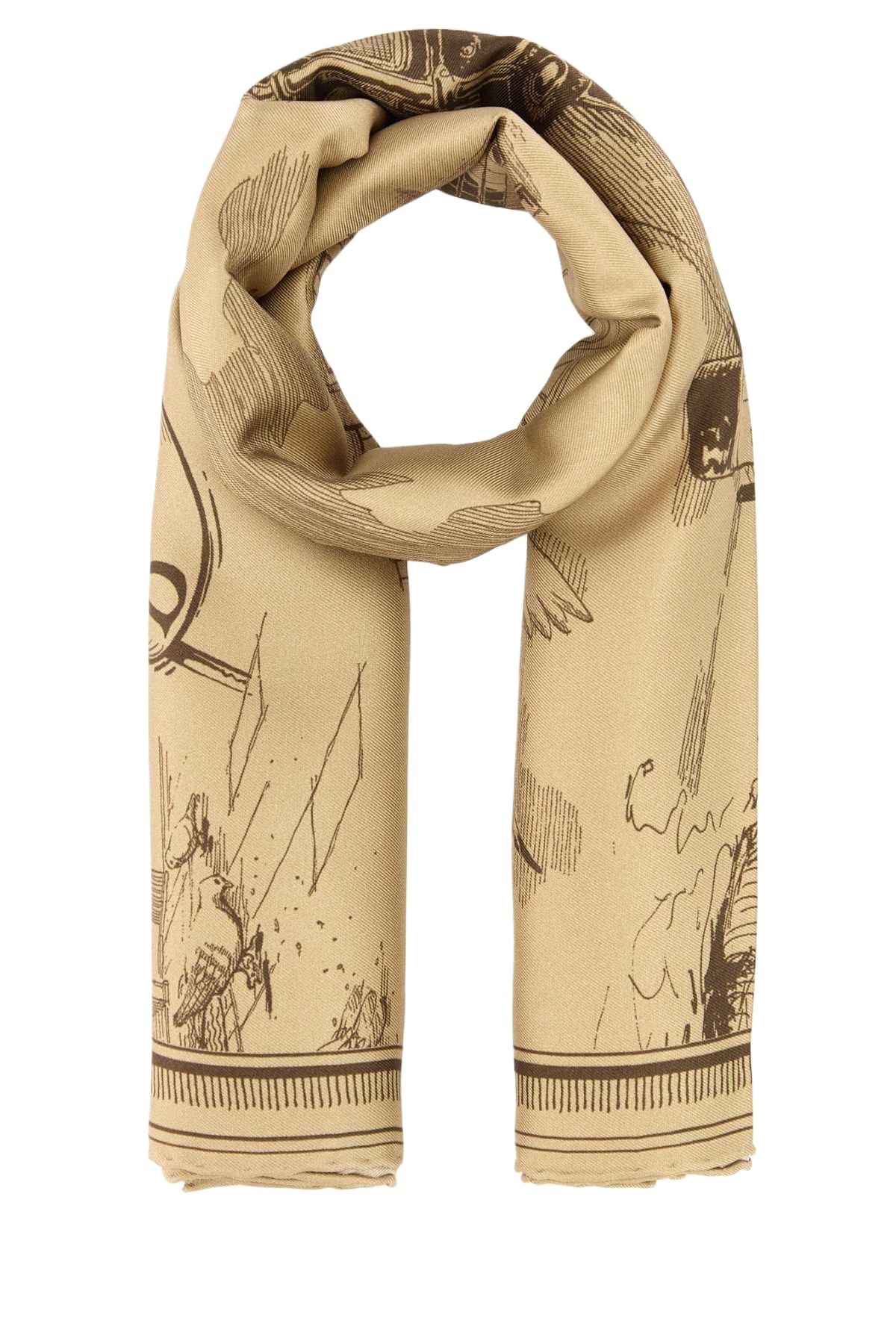 【関税&送料込】Burberry Embroidered Wool Blend Foulard Burberry Embroidered wool blend foulard | gebnegozionline