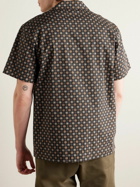 A.P.C. - Lloyd Convertible-Collar Printed Cotton Shirt - Brown
