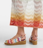 Missoni Joy 30 Zigzag lamé espadrille wedges