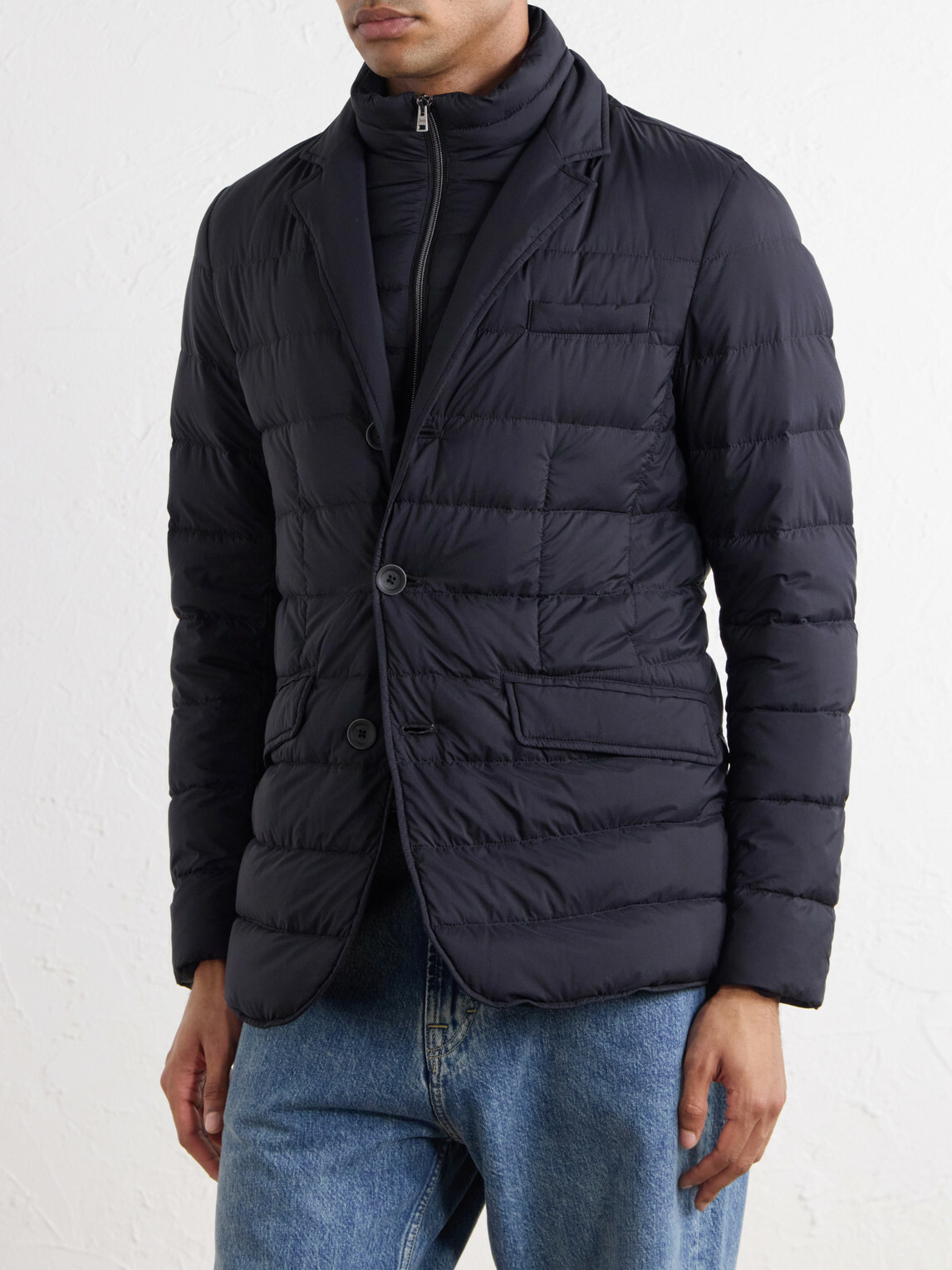 Herno - La Giacca Layered Padded Shell Jacket - Black