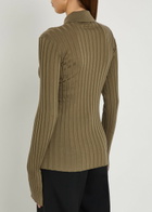 Calvin Klein Amber Ribbed Wool Polo top Sage