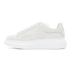 Alexander McQueen White and Grey Suede Paneled Oversized Sneakers