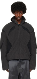 HELIOT EMIL Black & Gray Custos Fleece Jacket