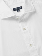 Peter Millar - Sojourn Cutaway-Collar Garment-Dyed Cotton-Poplin Shirt - White