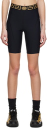 Versace Underwear Black Greca Shorts