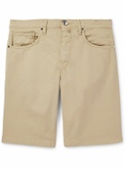 Incotex - Straight-Leg Stretch-Cotton Bermuda Shorts - Neutrals