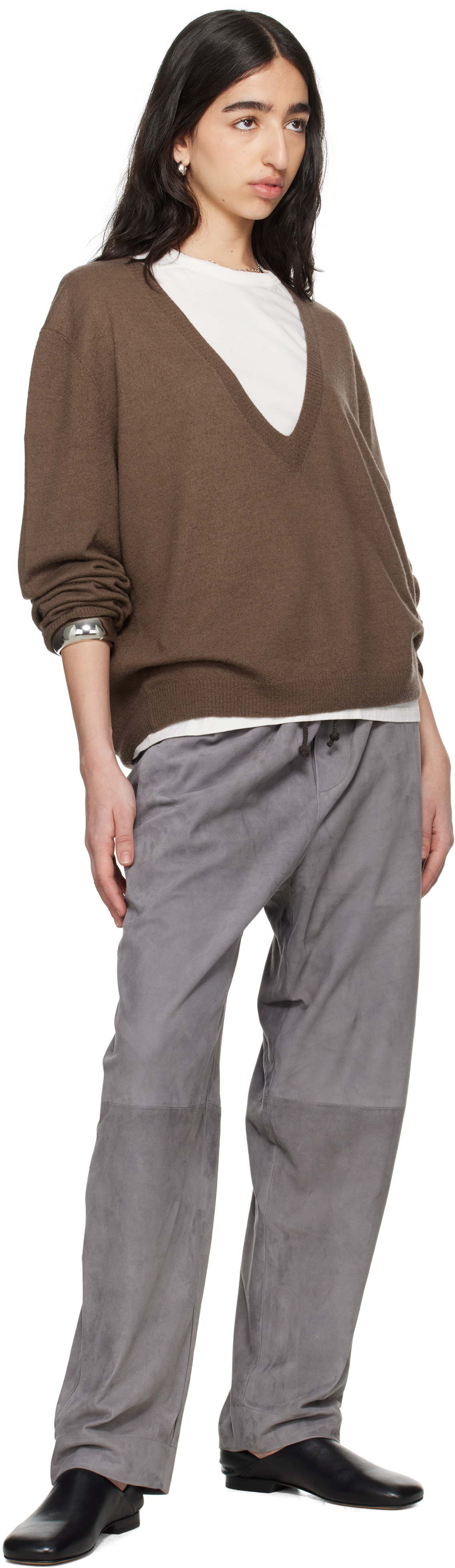 Meta Campania Collective Brown Joel Felted Cashmere Sweater