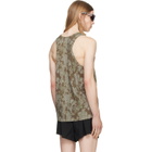 Satisfy Khaki Space‑O Singlet Tank Top