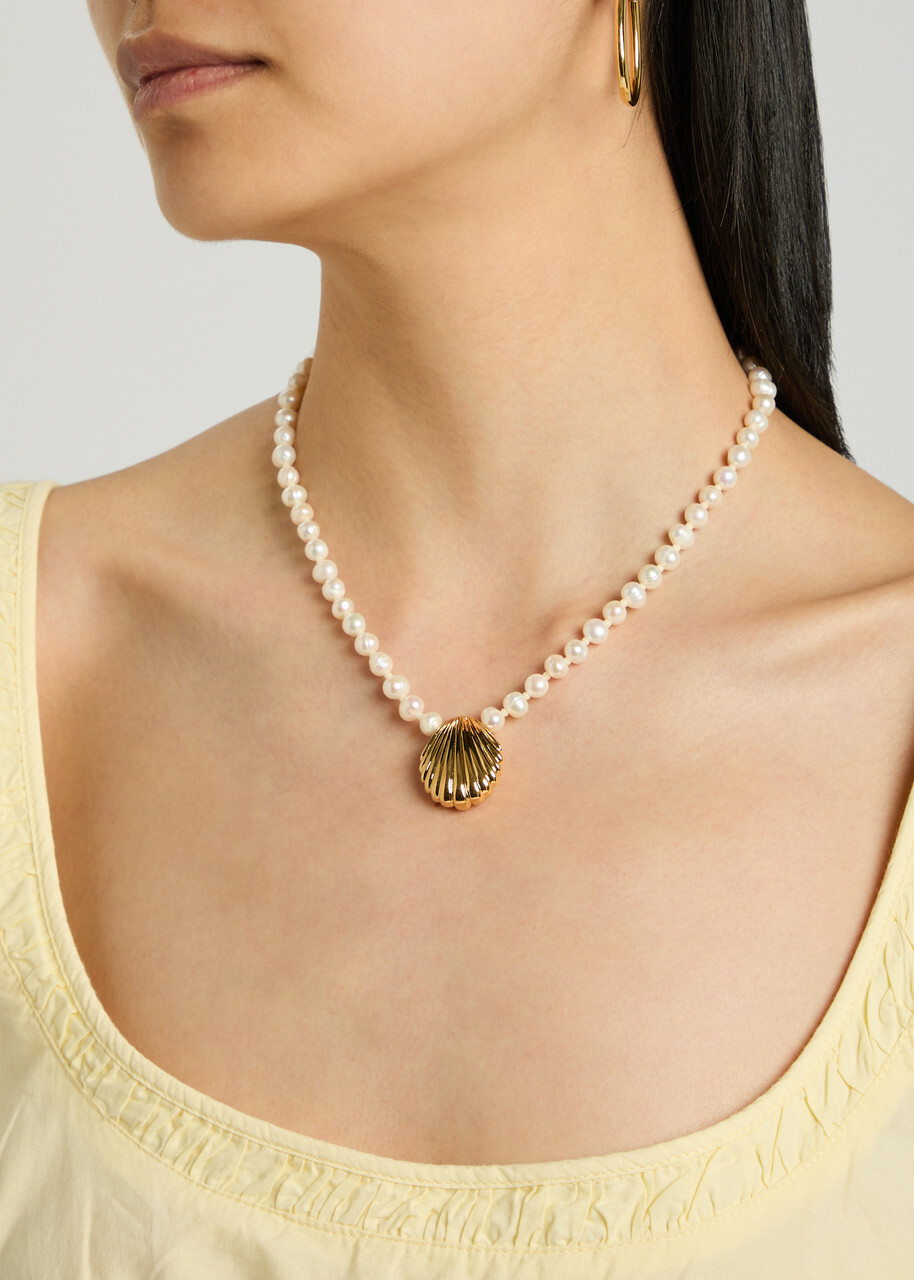 Anni LU Ocean Treasure Beaded 18kt Gold-plated Necklace - Pearl - One Size