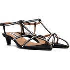 Jil Sander Black Cage Low-Heel Sandals