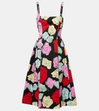 Marni Floral cotton poplin midi dress