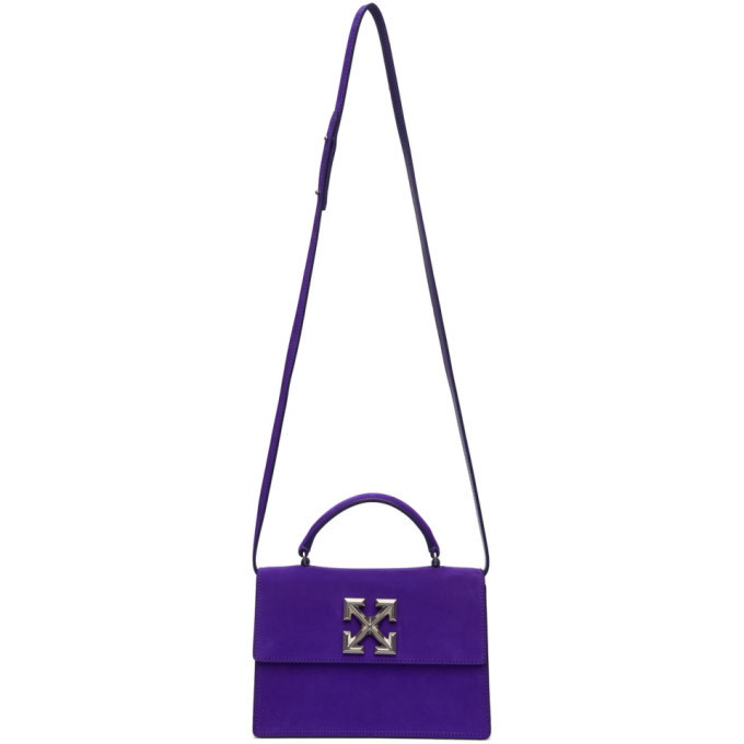 Off-White Purple Suede Jitney 1.4 Bag Off-White